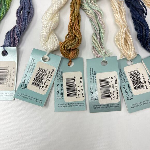 Watercolours by Caron Embroidery Needlepoint Thread Floss String Lot 11 Skeins - Picture 5 of 6